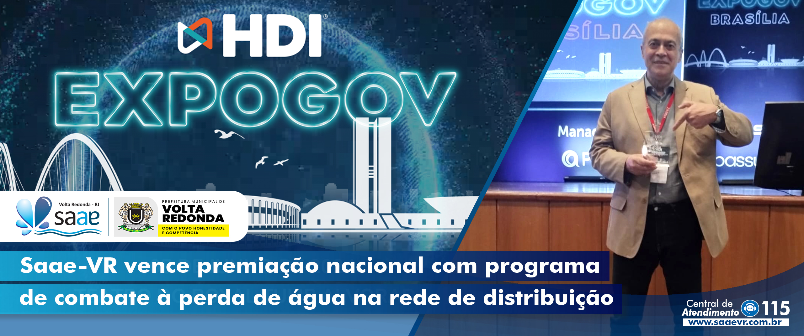 Saae-VR vence premiação nacional com programa de combate à perda de água na rede de distribuição
