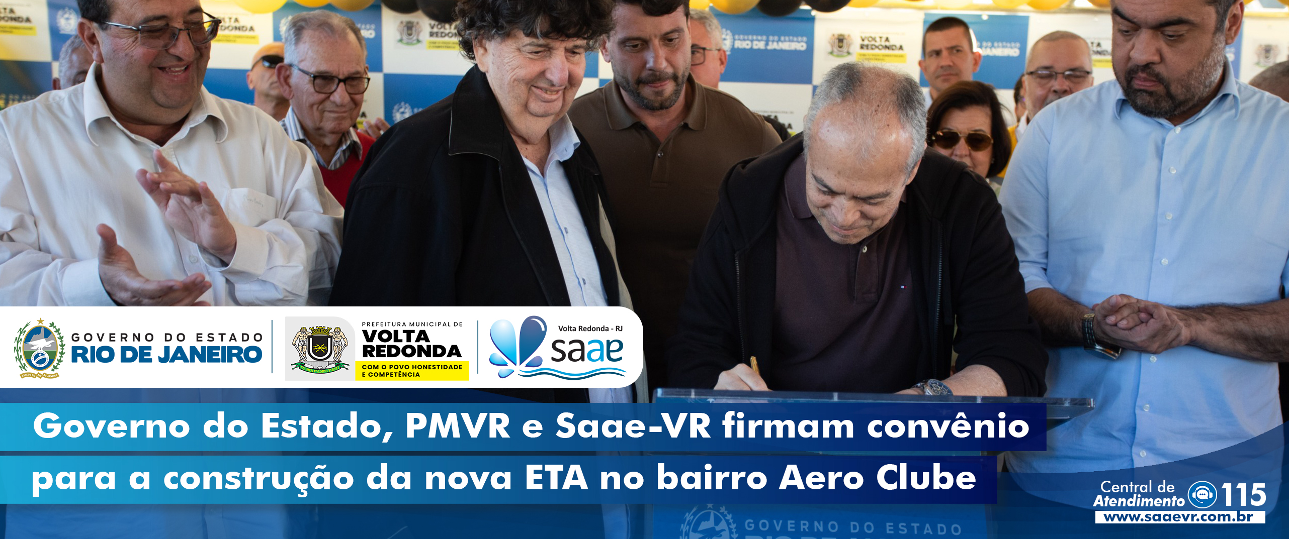Governo do Estado, PMVR e Saae-VR firmam convnio para a construo da nova ETA no bairro Aero Clube