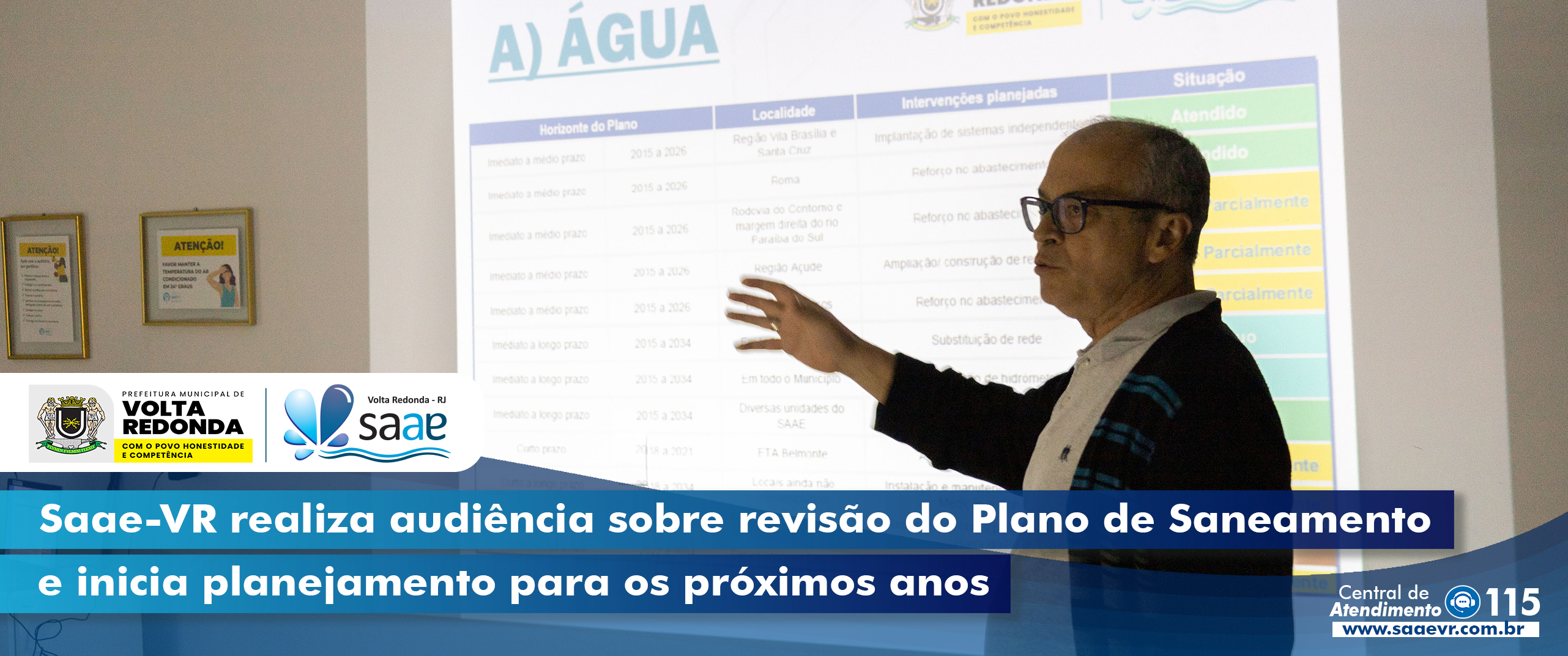 Saae-VR realiza audi�ncia sobre revis�o do Plano de Saneamento e inicia planejamento para os pr�ximos anos
