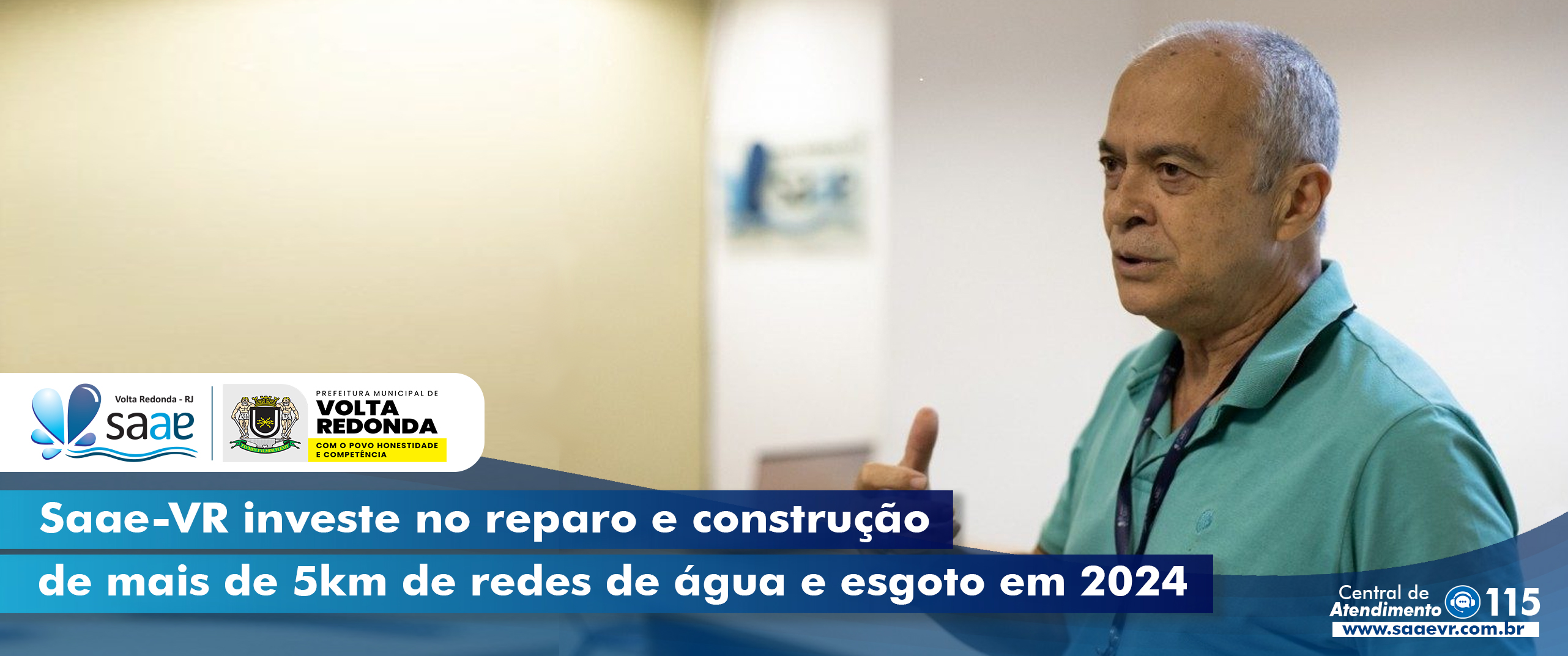 Saae-VR investe no reparo e construo de mais de 5km de redes de gua e esgoto em 2024