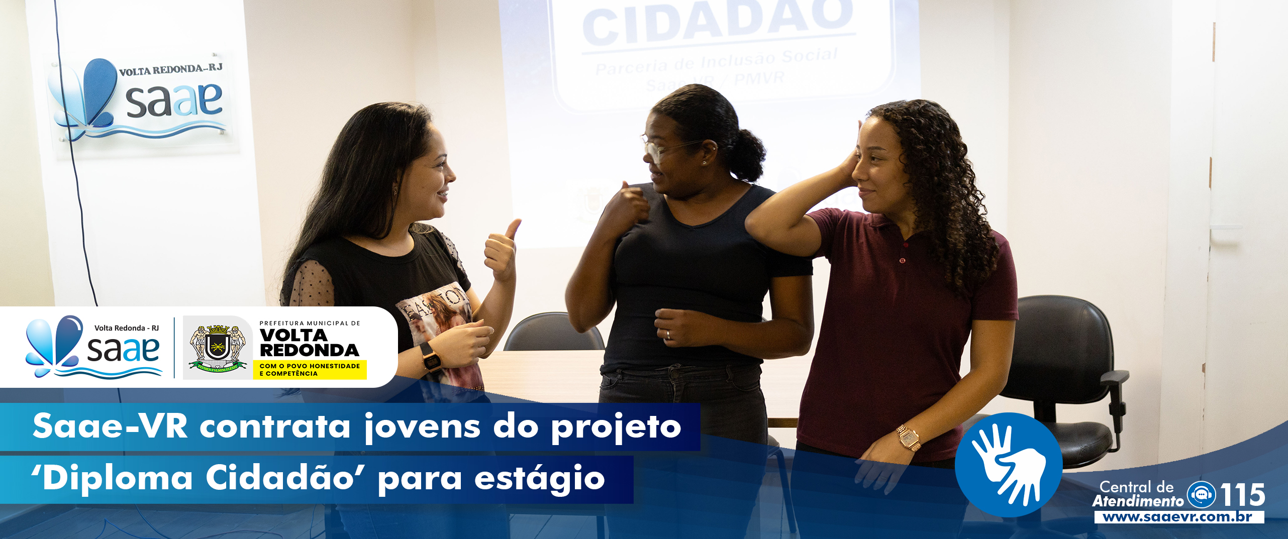 Saae-VR contrata jovens do projeto ''Diploma Cidado para estgio