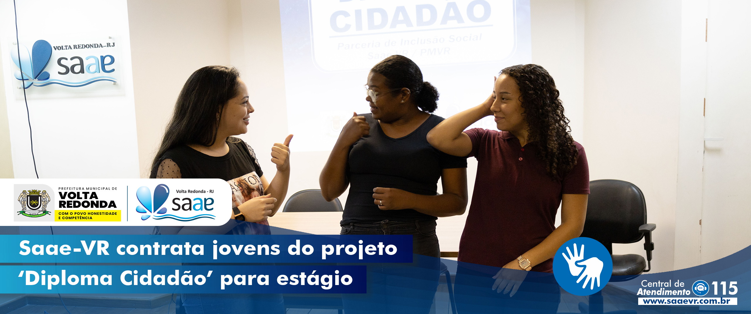 Saae-VR contrata jovens do projeto ''Diploma Cidado para estgio