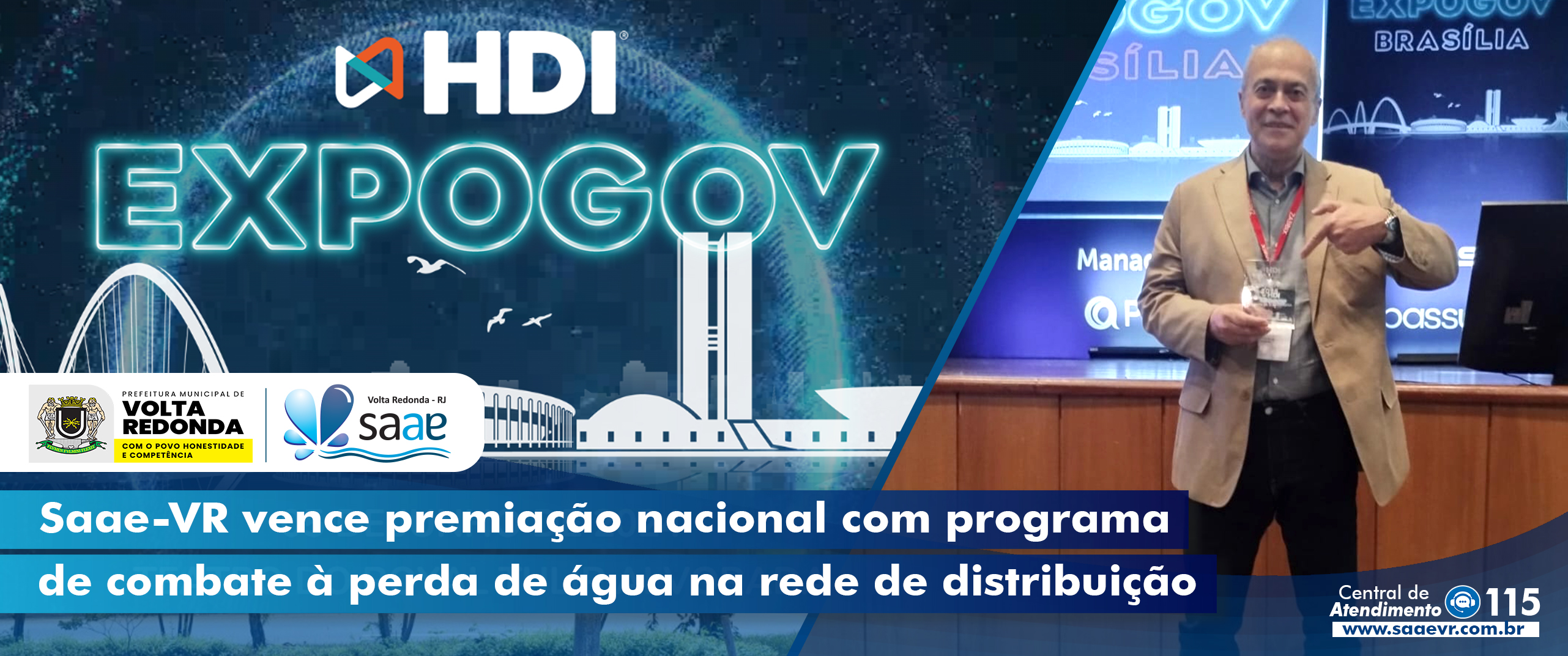 Saae-VR vence premiao nacional com programa de combate  perda de gua na rede de distribuio