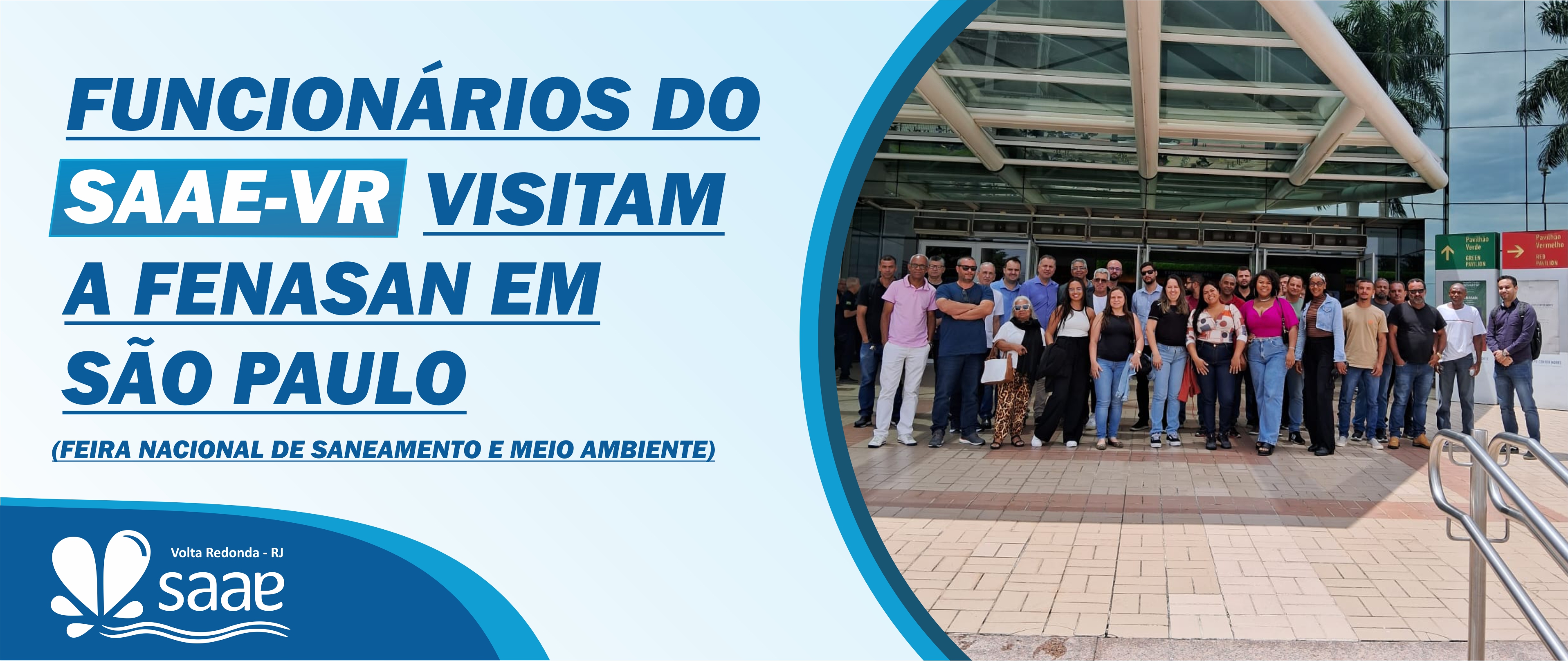 Funcionrios do Saae-VR visitam a Fenasan em So Paulo