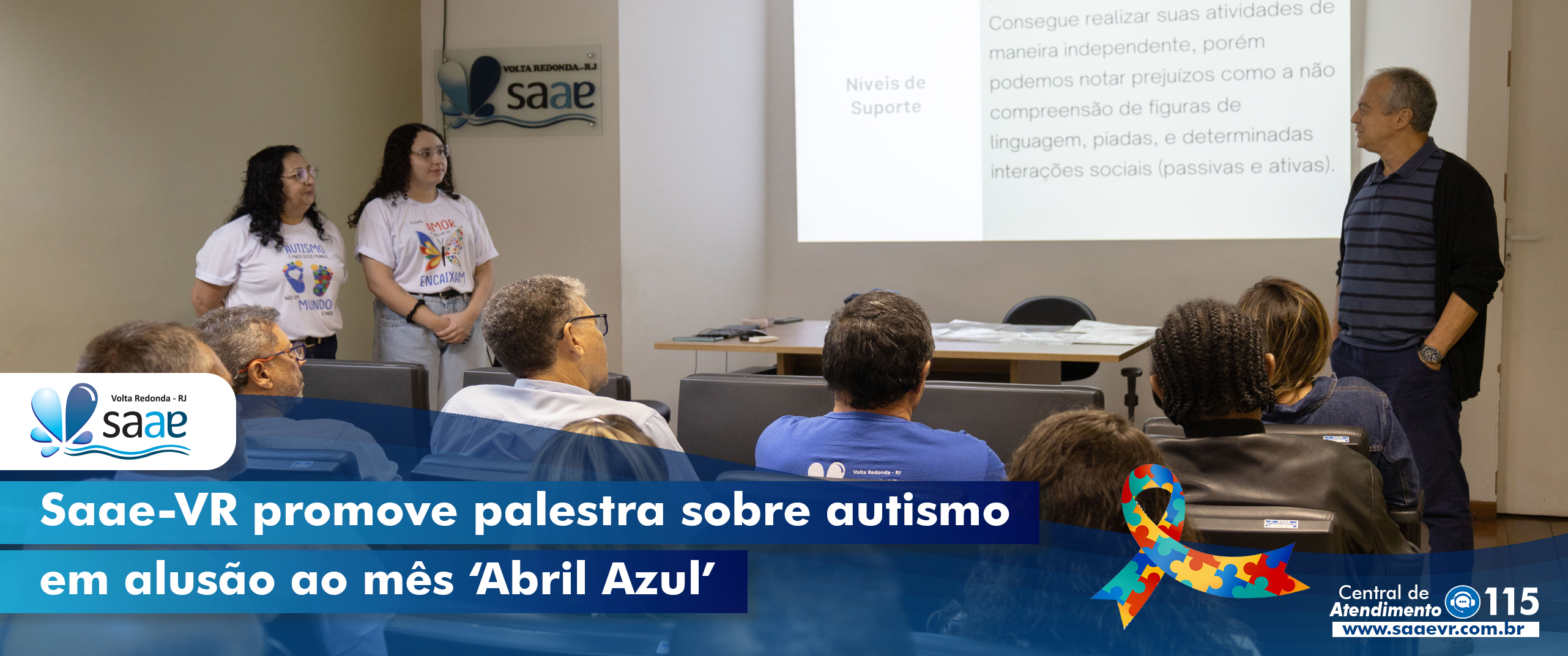 Saae-VR promove palestra sobre autismo em aluso ao ms 'Abril Azul'
