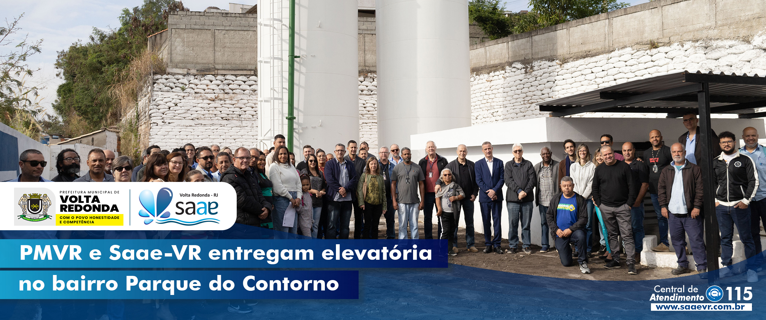 Saae-VR e PMVR entregam elevatria no bairro Parque do Contorno