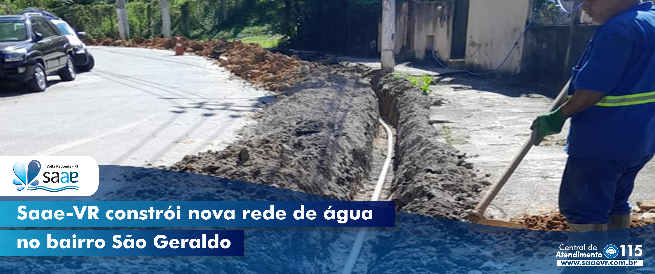 Saae-VR constri nova rede de gua no bairro So Geraldo